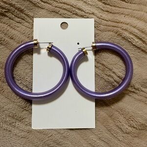 Purple jelly Hoop Earrings